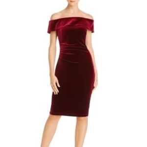 Red Velvet Bodycon Mini Dress